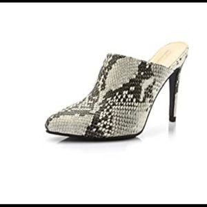 Snake Skin Look Mule. Never worn. Size 8 1/2